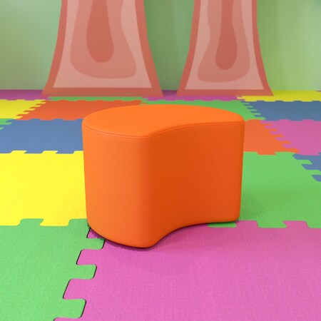 Flash Furniture Soft Seating Flexible Moon for Classrooms and Daycares - 12" Seat Height (Orange) ZB-FT-045C-12-ORANGE-GG